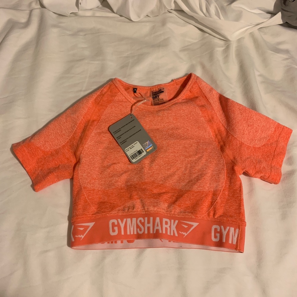 NWT GYMSHARK FLEX CROP CORAL